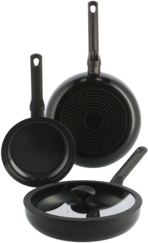 BK Enjoy Koekenpannenset 20 + 28 cm + Hapjespan 28 cm zwart