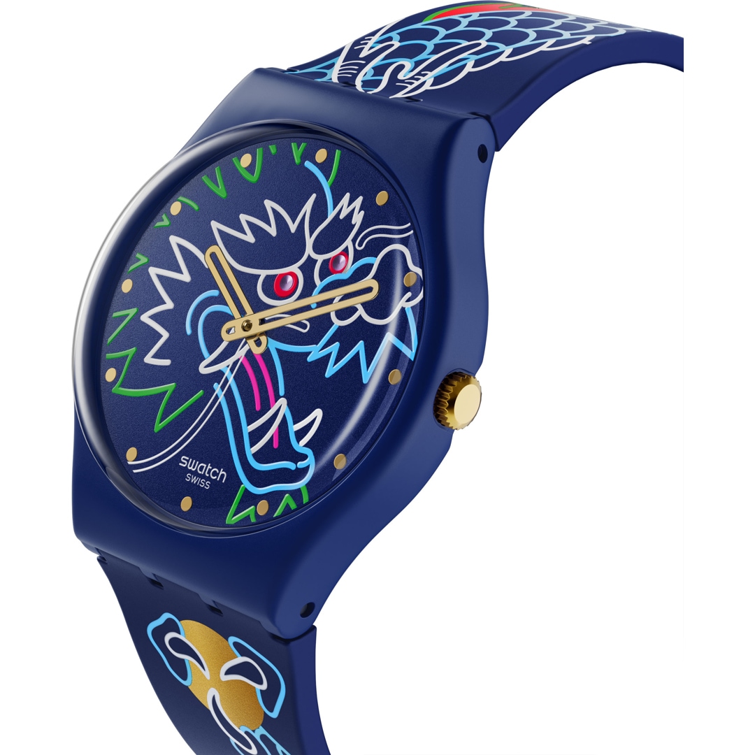 Swatch Original 34 Biosourced Dragon in Waves