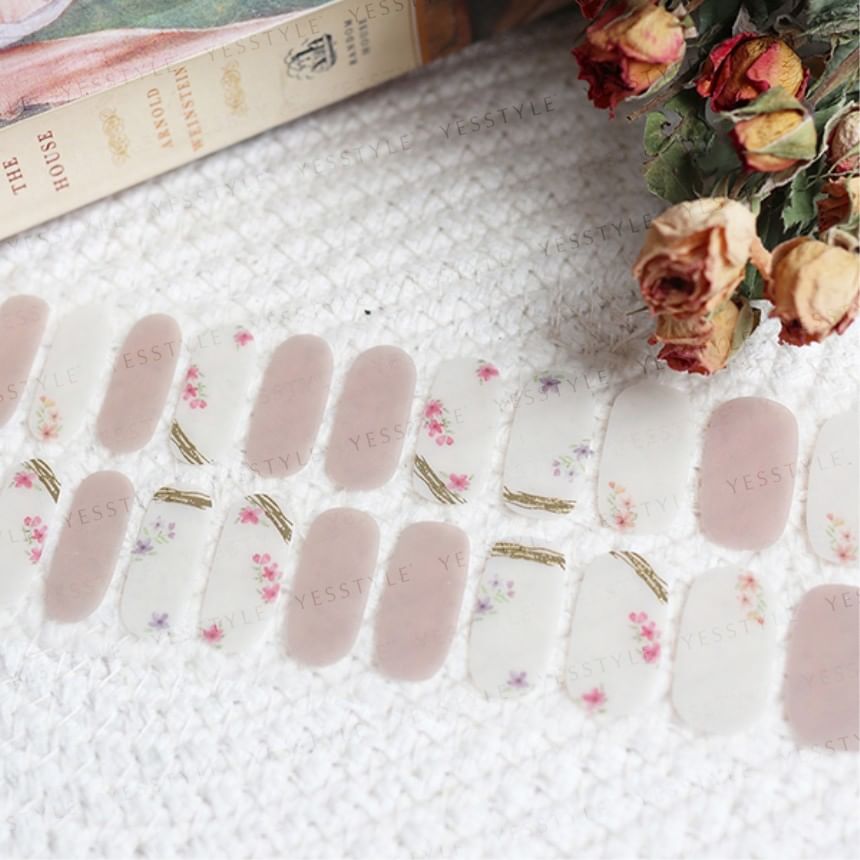 Lunacaca - Driekleurige bloemen nagelstickers