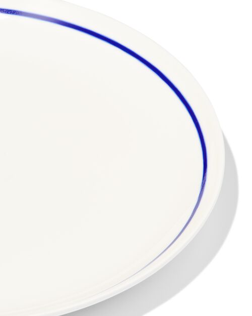 petite assiette Ø21cm - new bone blanc et bleu - vaisselle dépareillée