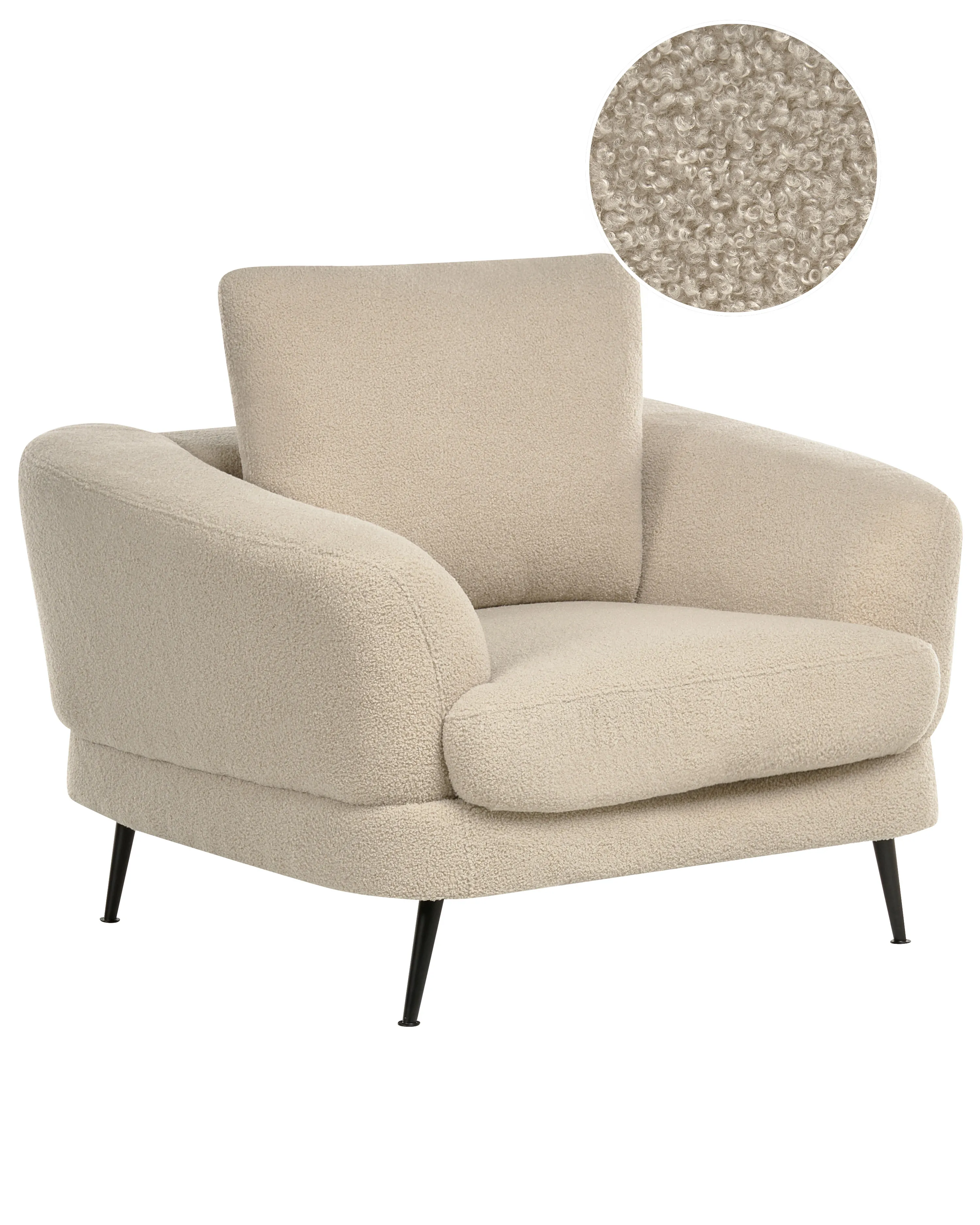 Fauteuil KJAER Bouclé Lichtbeige
