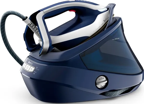 Tefal Pro Express Vision GV9812E0 - Dampstrygejern med automatisk afbrydelse - såleplade: Durilium AirGlide Autoclean - 3000 W - kjoleblå/hvid