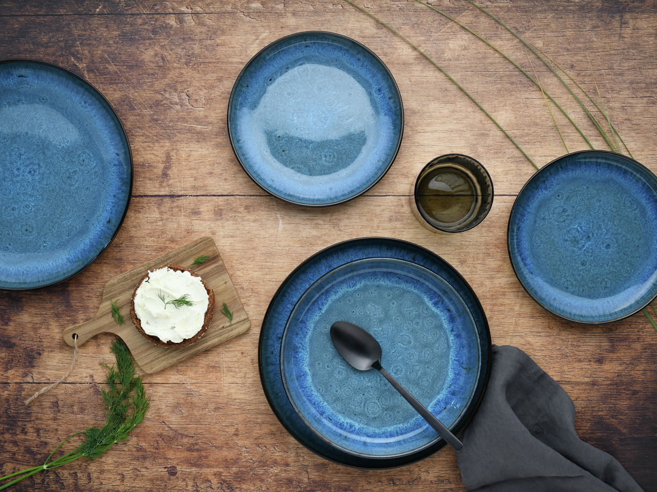 Creatable Tellerset 18-tlg. Blue NORDIC FJORD