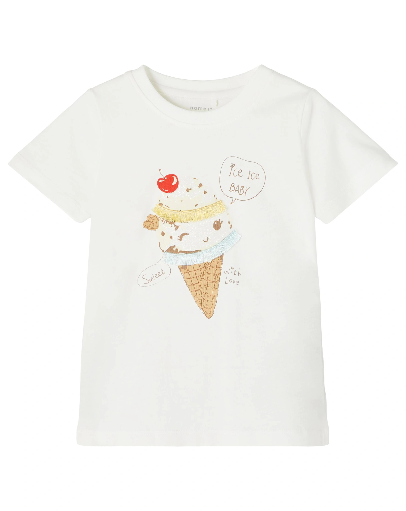 T-Shirt NMFFLORENCE ICE in white alyssum