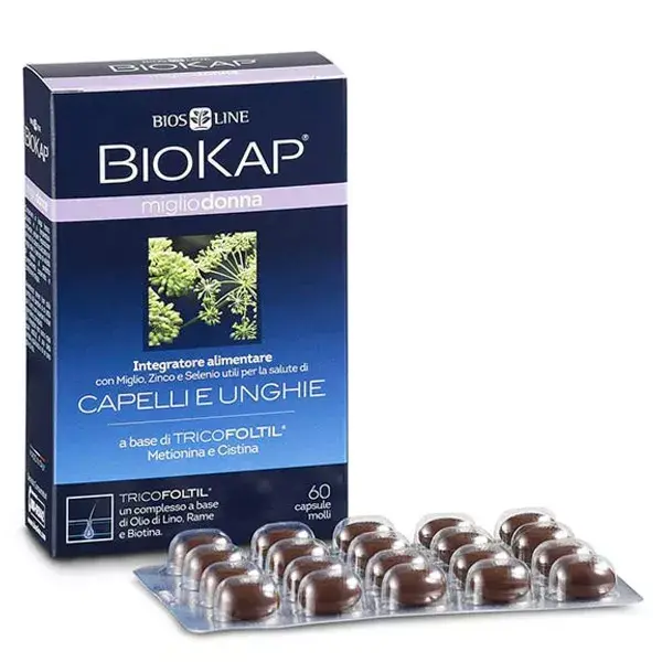 Biokap Tratamento Antiqueda de Cabelo para Mulheres - 60 Cápsulas