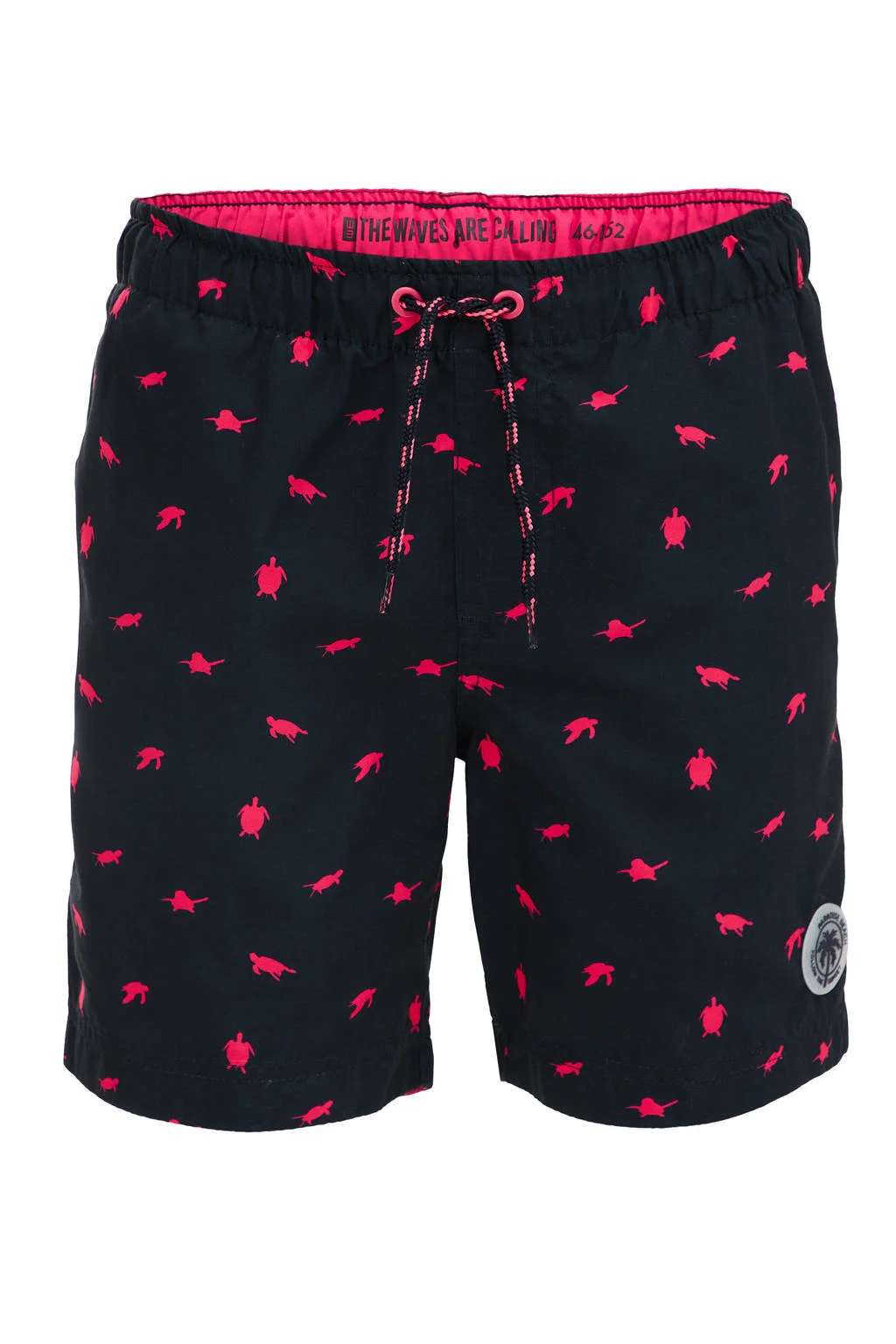zwemshort donkerblauw/roze