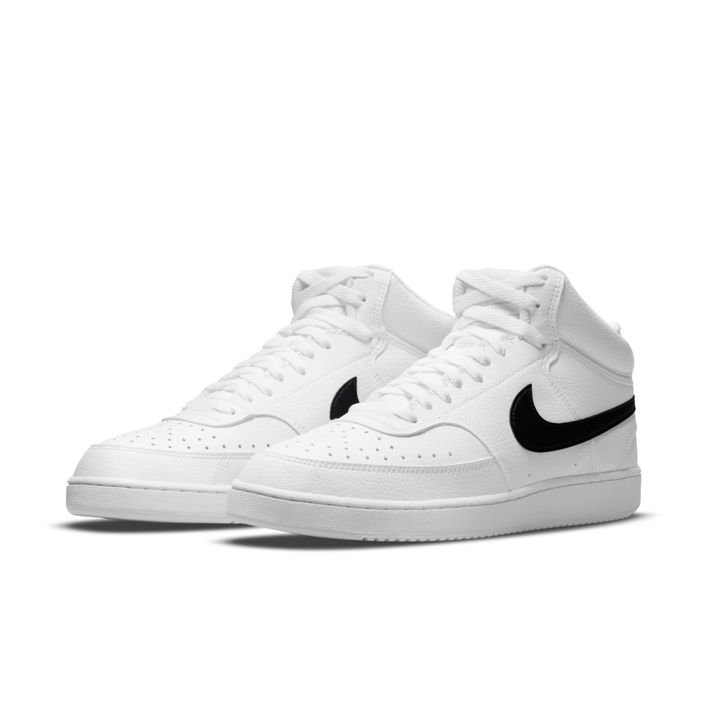 Nike Court Vision Mid Next Nature Sneakers Wit Zwart