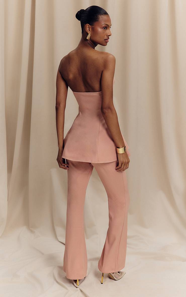 Pêche Pantalon Évasé Ajusté En Tissu Tissé