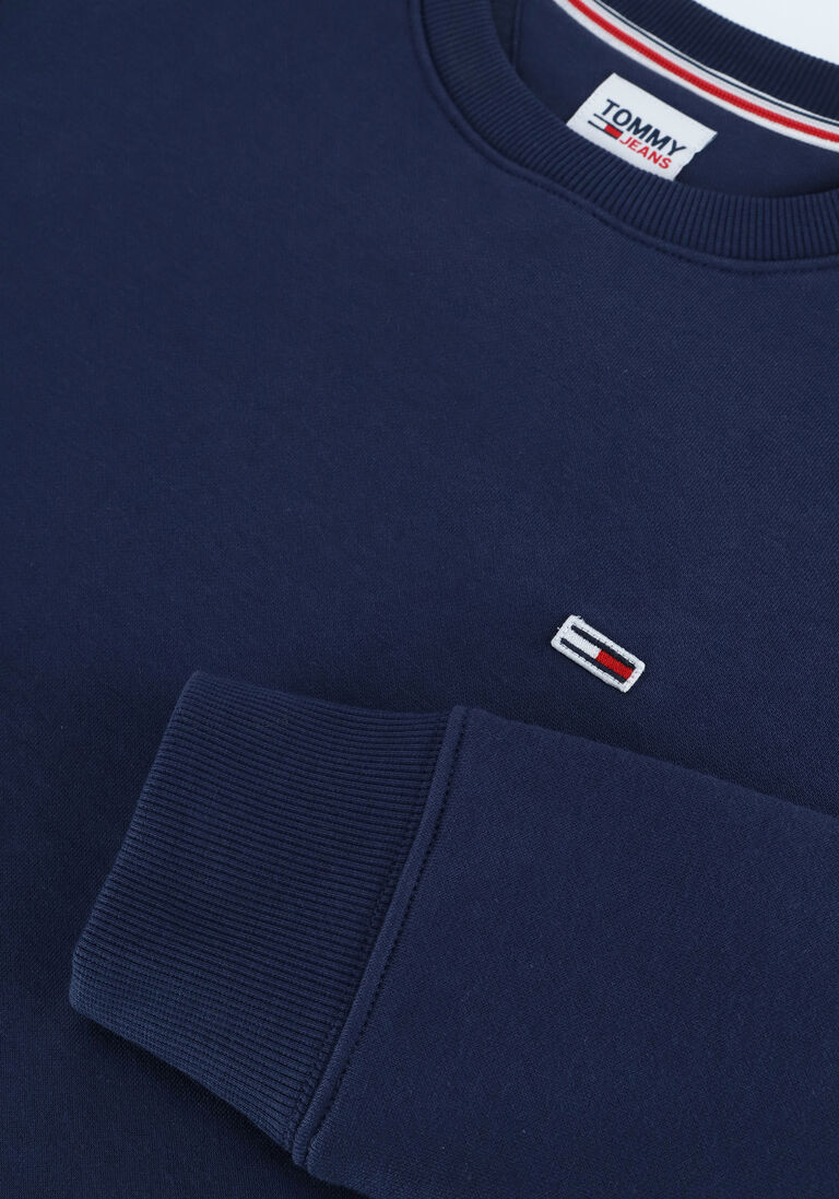TOMMY JEANS blauwe tommy jeans sweater tjw regular fleece c neck