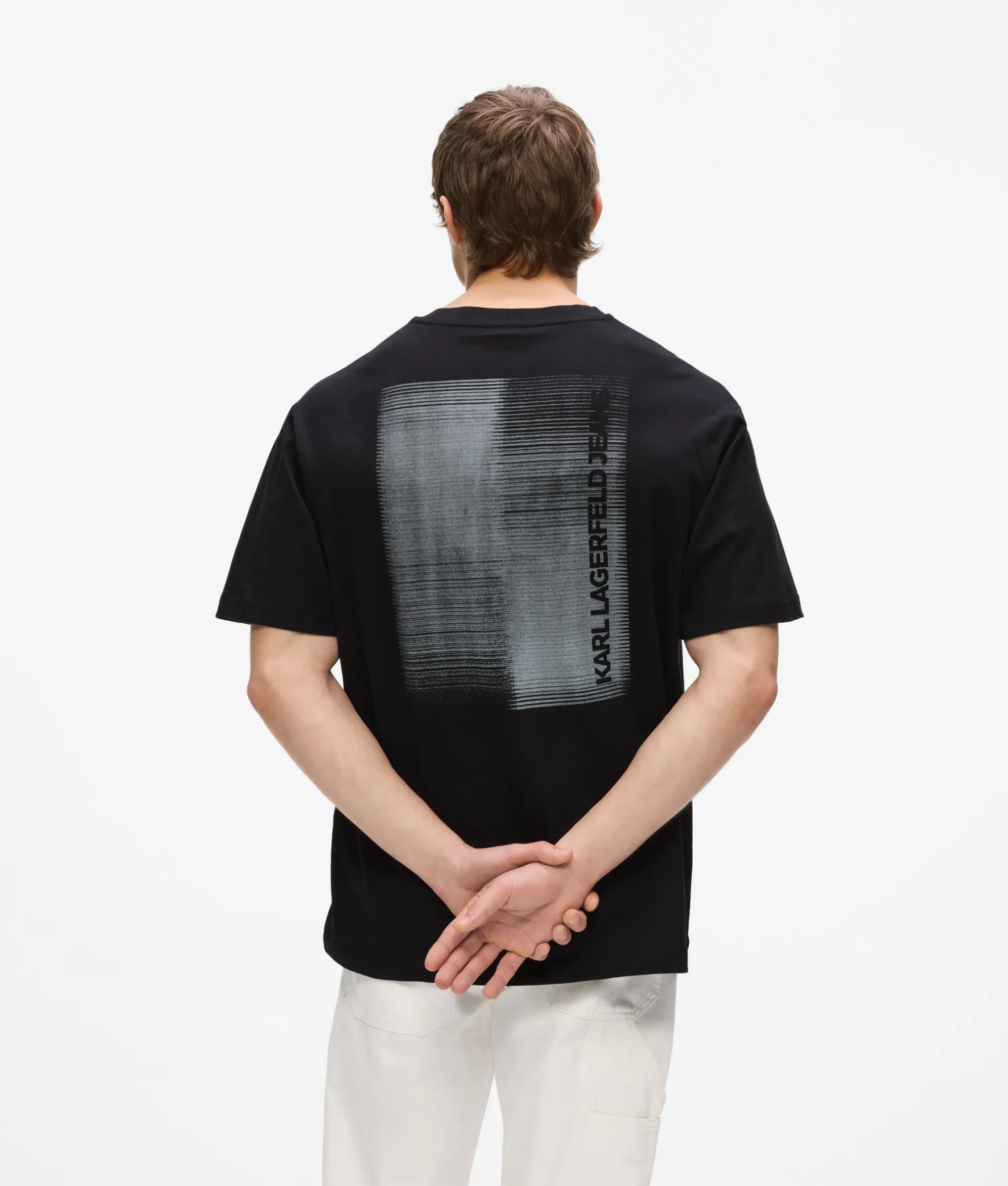 Relaxte T-shirt met gradueel logo