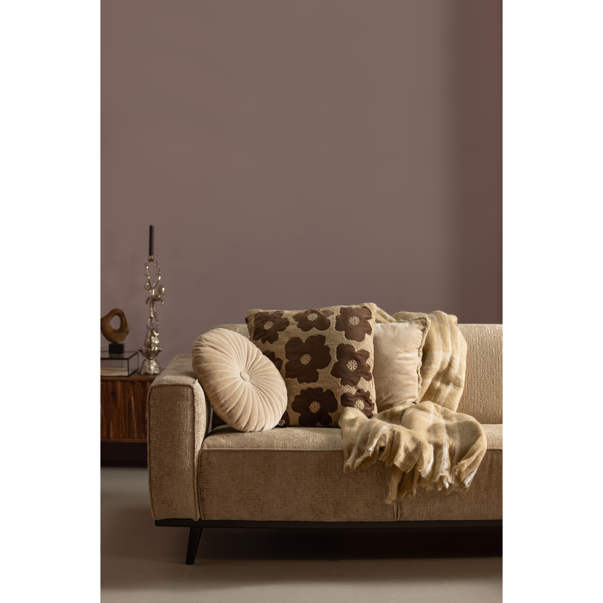 3-zits bank Statement Statement 3-zits Bank - 230 cm - Brede Platte Rib - Warm groen