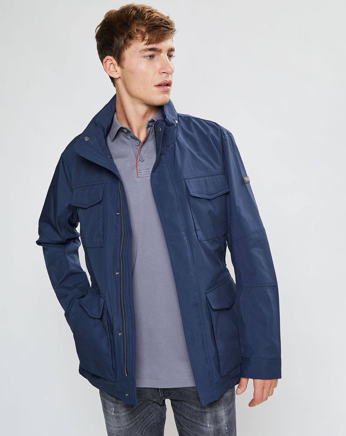 Hackett London Parka en Nylon bleue