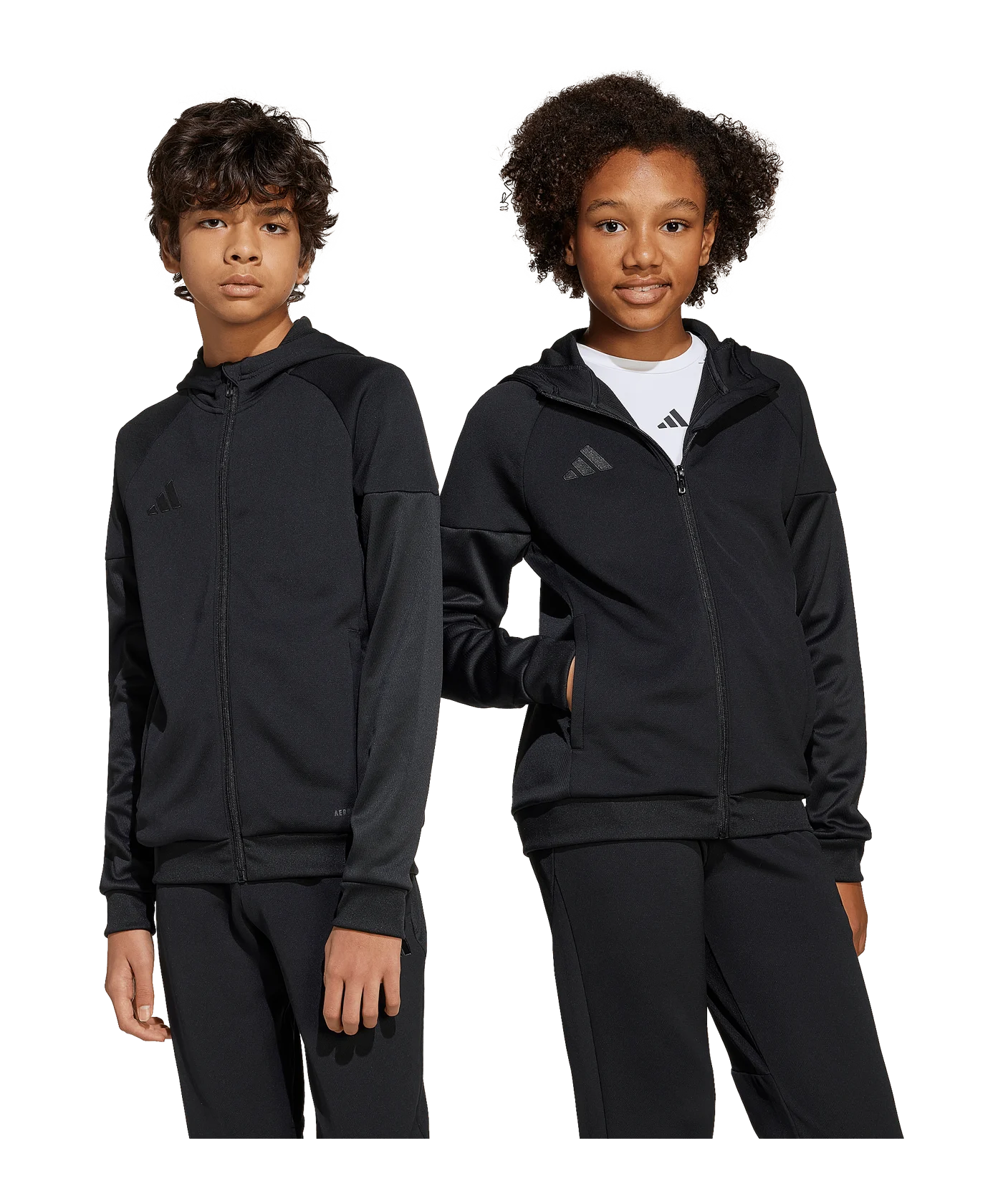 adidas Tiro 25 Kapuzenjacke Kids Schwarz