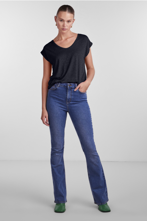 Pieces blauwe dames t-shirt