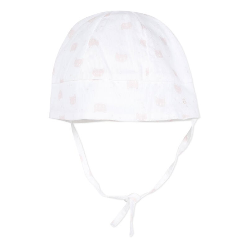 Bob à motifs chats roses, coton blanc naissance Absorba Aucune nuance
