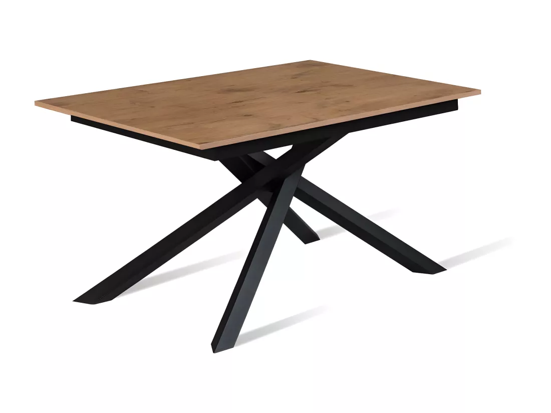 Pulse Table extensible (140/190 x 90 cm) en Mélamine Noir
