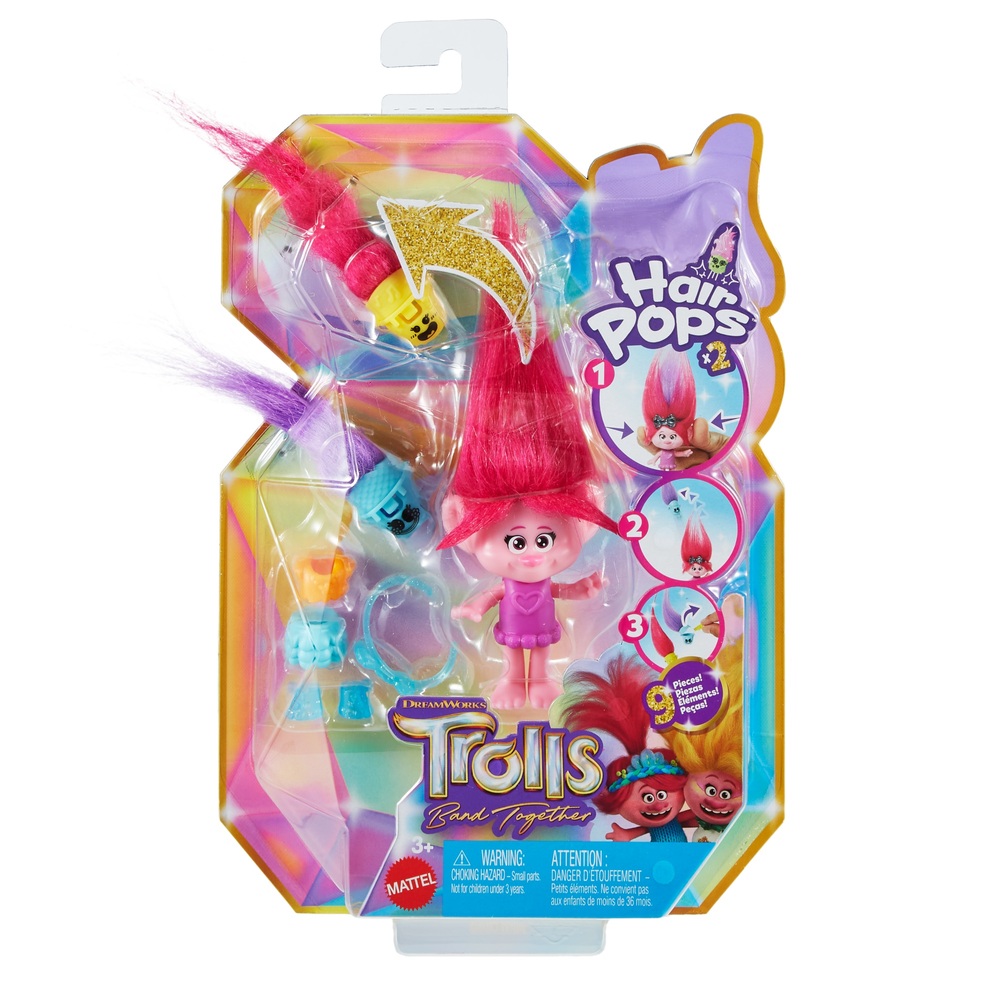 Trolls 3 Band Together Hair Pops Poppy Kleine 10cm Puppe