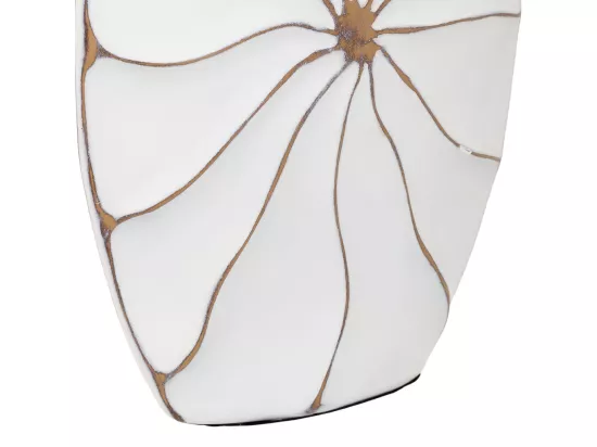 Vase en polyrésine blanche 27x8x39,5h