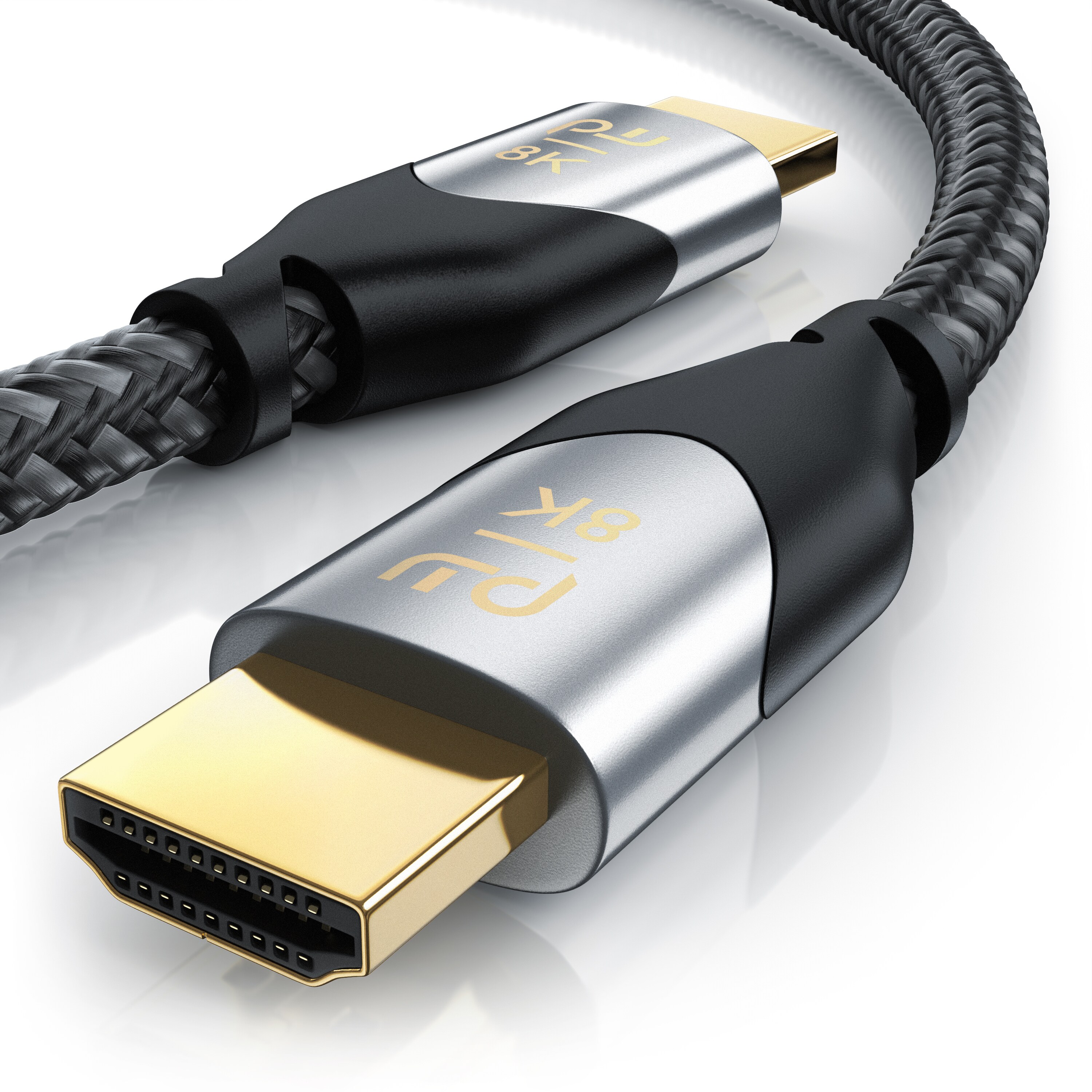 Primewire 8k HDMI Kabel 2.1, Ultra High Speed II mit Ethernet, 8K UHD II, 3D TV, eARC, HDR10+ - 4320p 120 Hz mit DSC, 7680 x 4320, Nylonmantel - 1 m