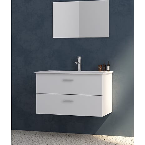 Bergamo one-pack bademøbelsæt 65 cm - mat hvid