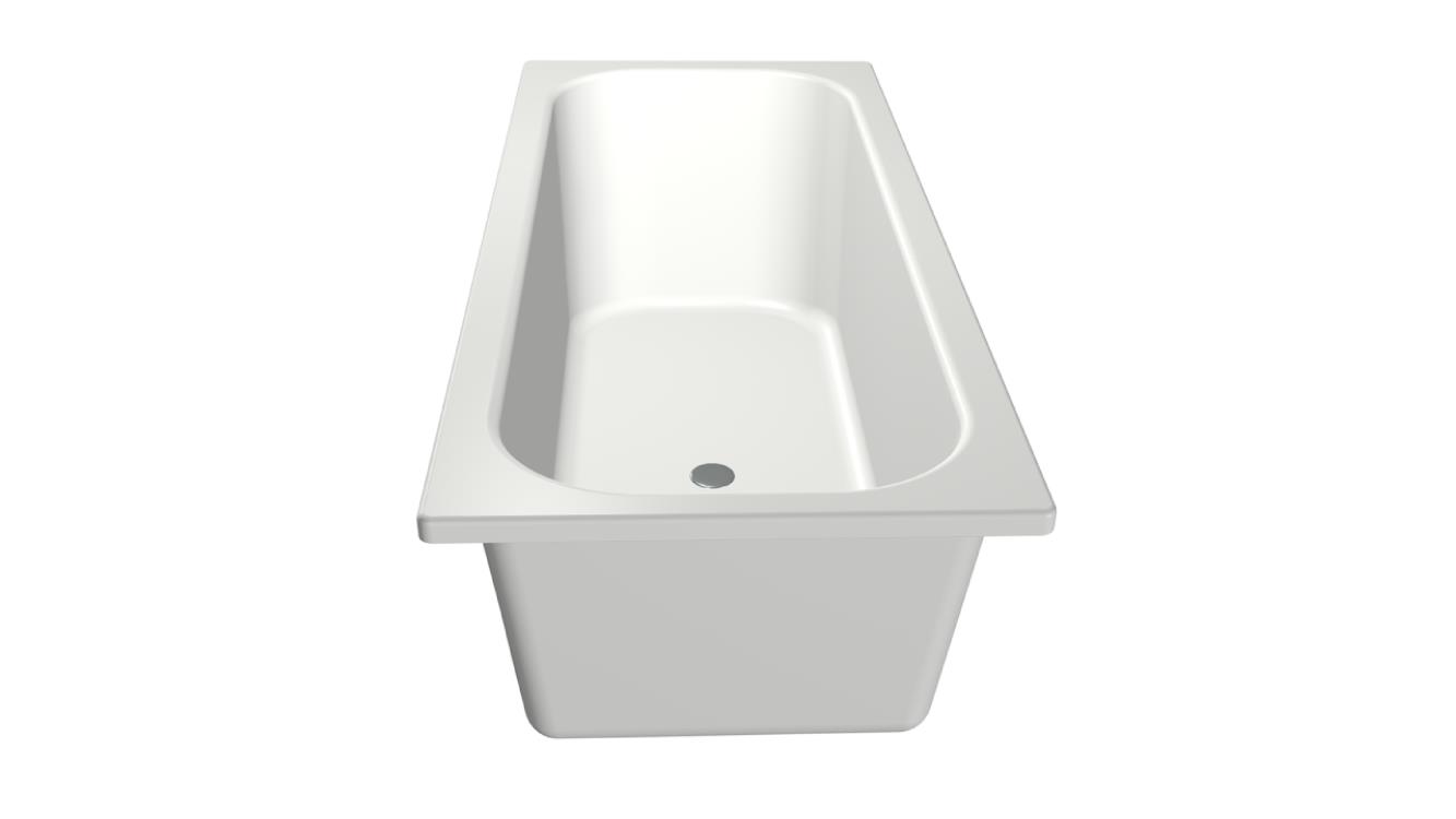 Xenz Aruba ligbad acryl 170x75x45cm zonder overloop wit glans