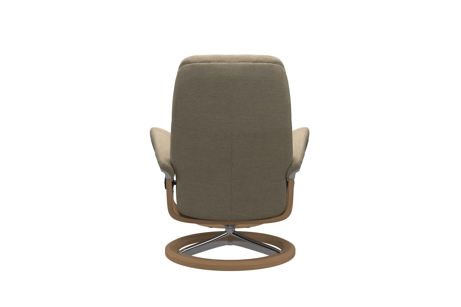 Consul lenestol m/krakk Tekstil Peony Beige - Signature Chrome - Eik
