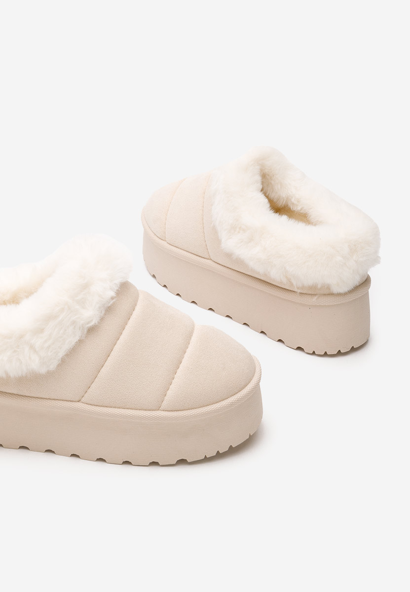 Mules à plateforme beige Dierra V5