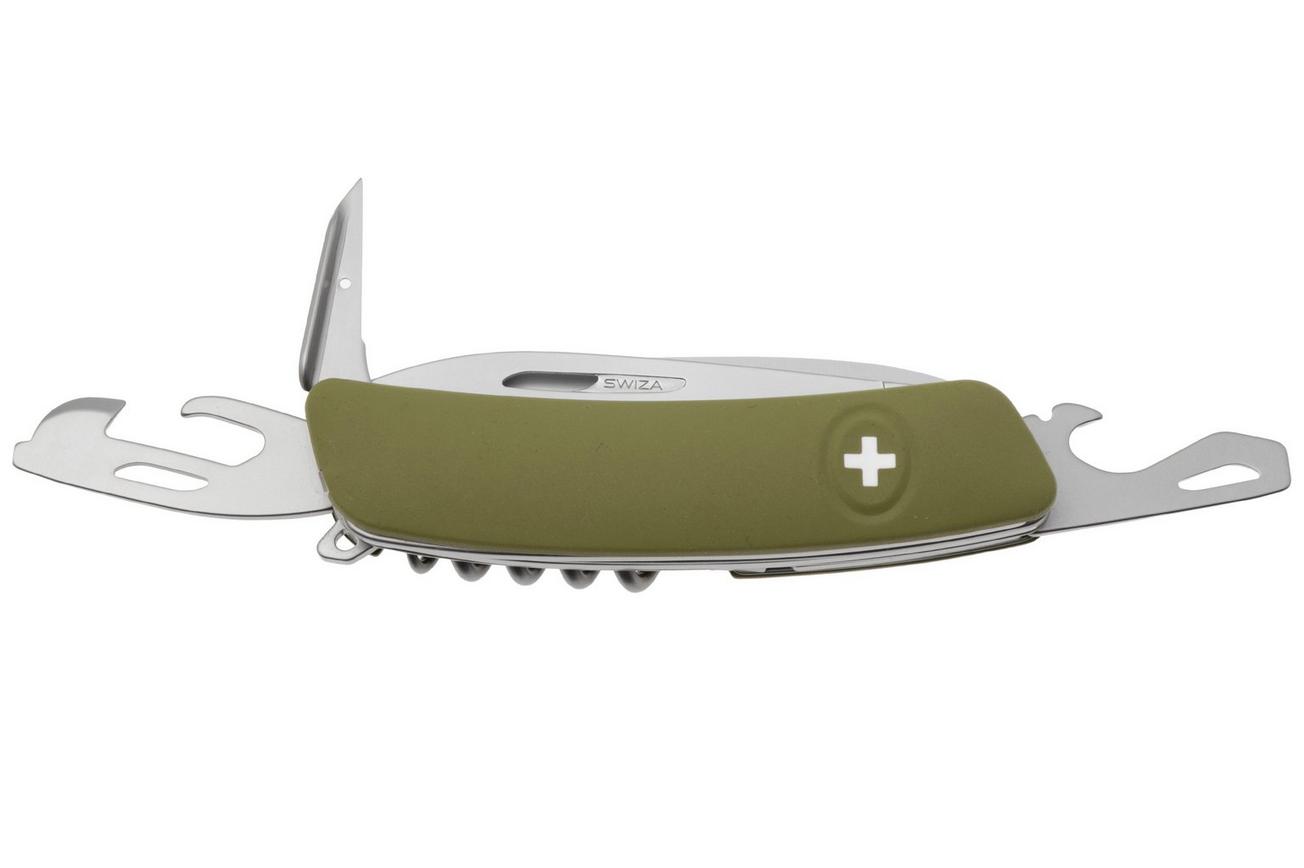 Swiza D05 R AM, KNR.0056.1050, Olive, Zwitsers zakmes, 7 tools
