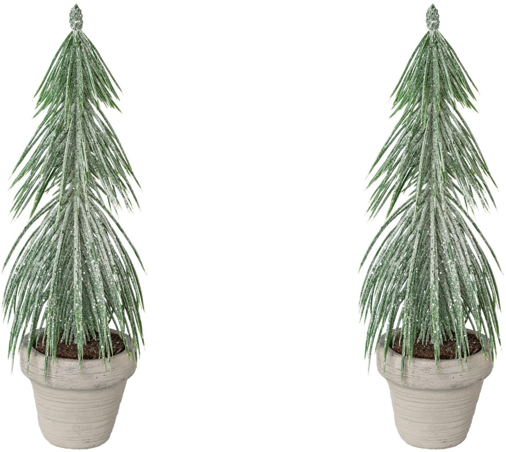 Creativ green Künstlicher Weihnachtsbaum »Weihnachtsdeko, künstlicher Christbaum, Tannenbaum« mit Frost-Optik und im Topf