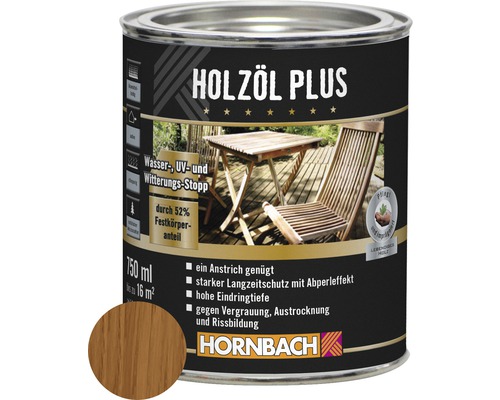 HORNBACH Houtolie Plus teak 750 ml