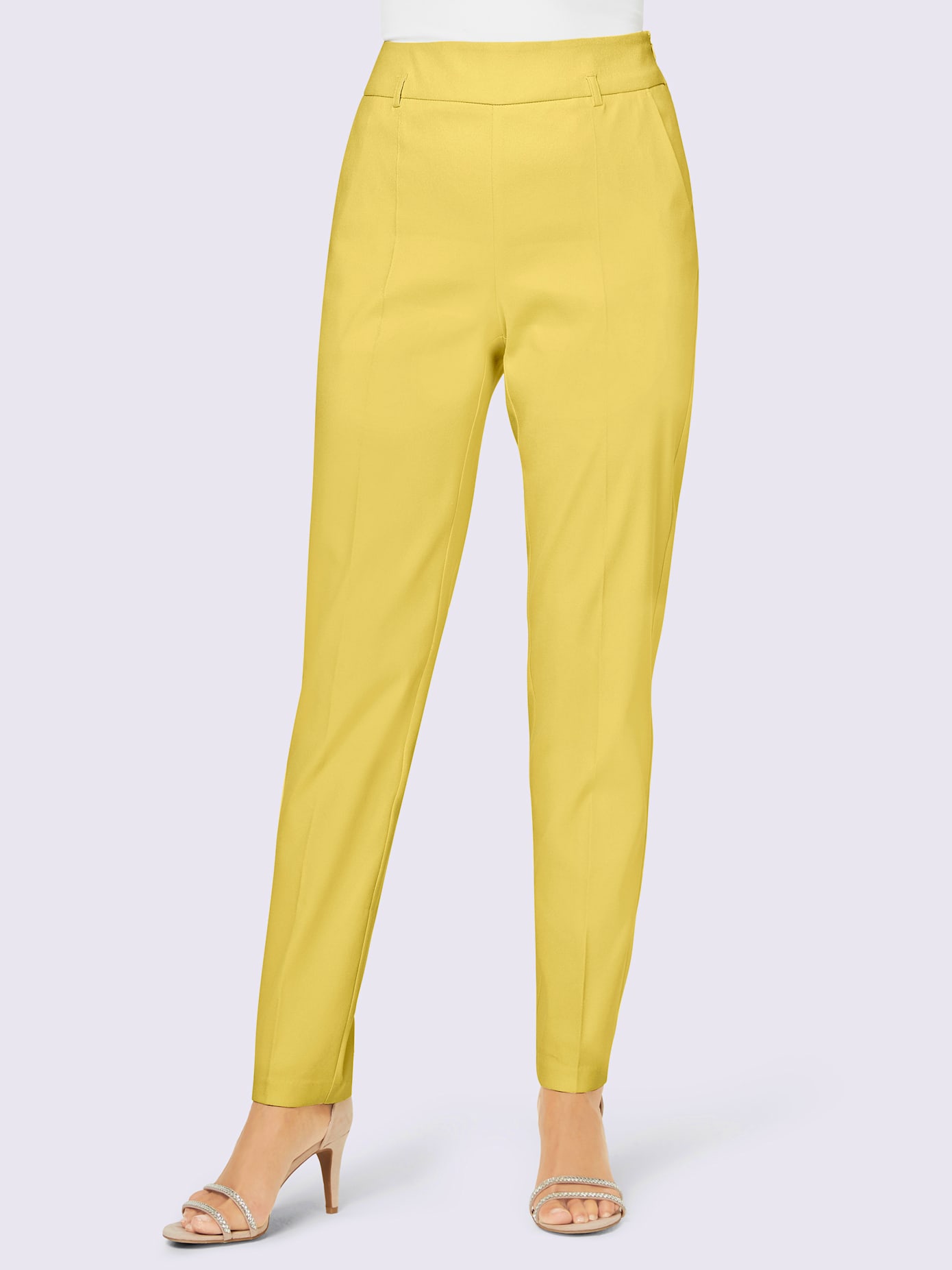 Pantalon plissé ceinture haute