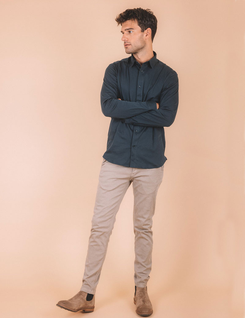 MOS MOSH CHEMISE HOMME MARCO CRUNCH MARINE