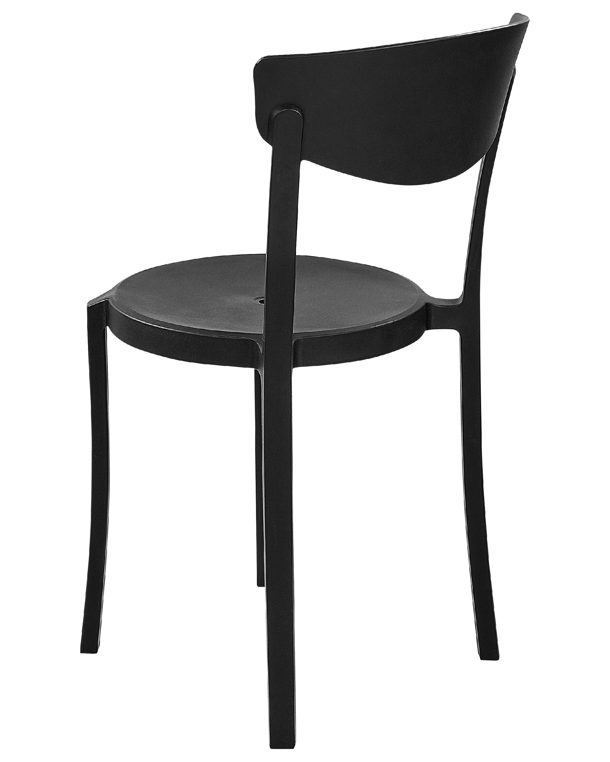Set van 8 eetkamerstoelen VIESTE Zwart