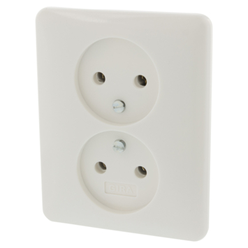 Gira ST55 Inbouw Dubbel Stopcontact Wit