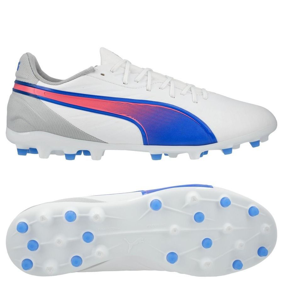 PUMA King Match MG Formula - Blanc/Bleu/Flat Light Gray