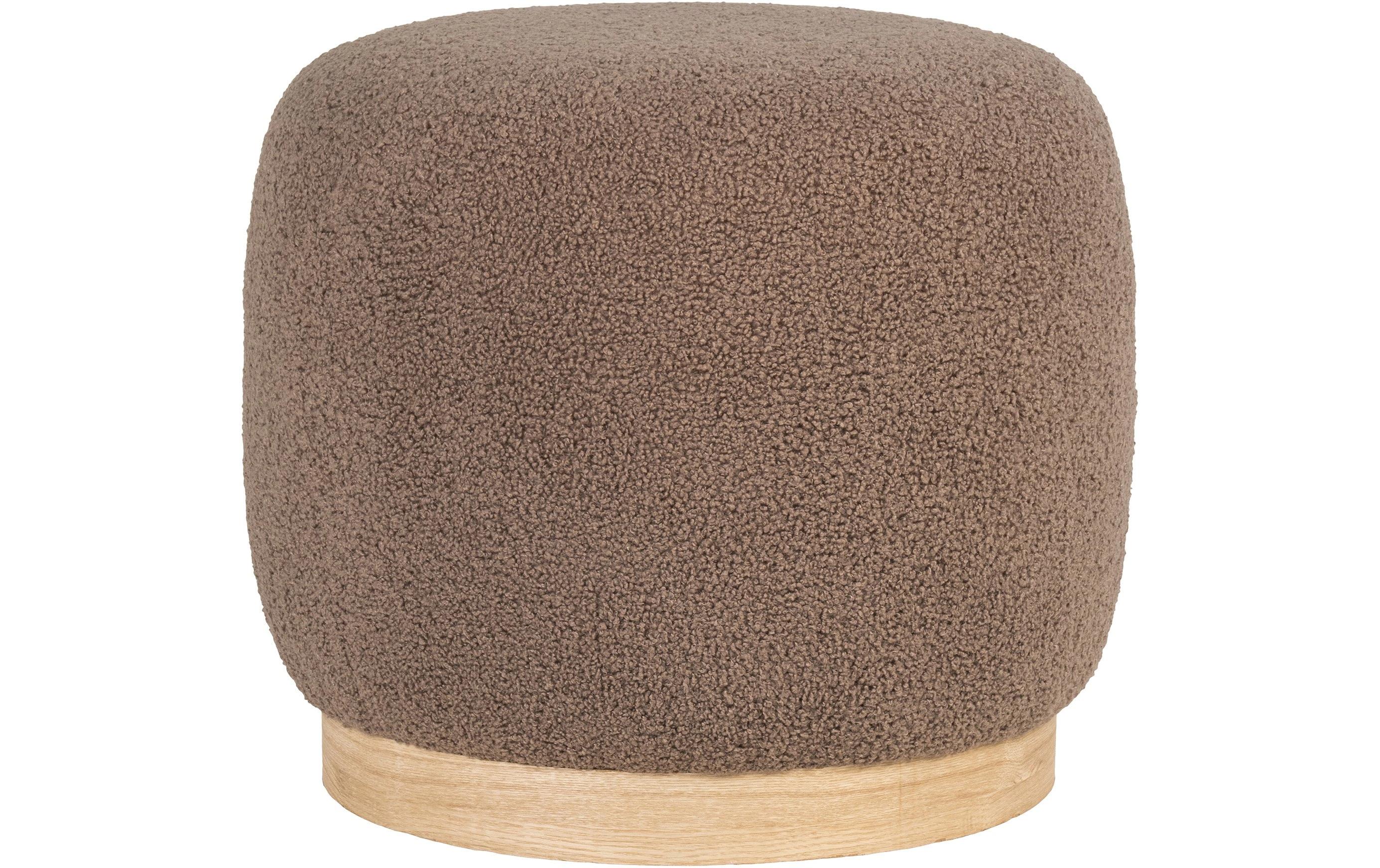 Pouf Belfort BraunAbgerundeter Hocker zum Sitzen