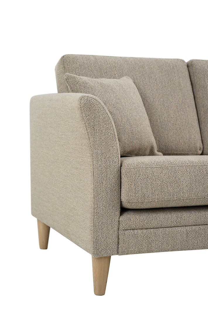 Eden 2-seter Tekstil Alpine 05 Beige med ben i lys eik (8572)