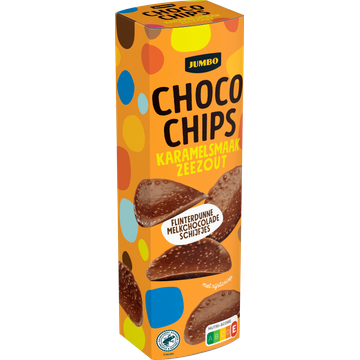 Jumbo Choco Chips Karamelsmaak Zeezout 100 g