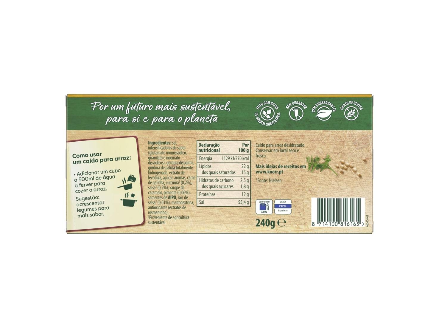 CALDO KNORR PARA ARROZ 24 CUBOS 240G