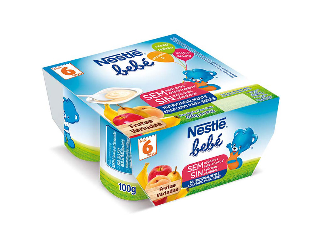 INFANTIL NESTLÉ BEBÉ FRUTAS VARIADAS 4X100G