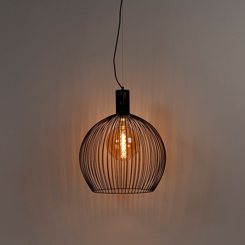 Design ronde hanglamp zwart 50 cm - Dos