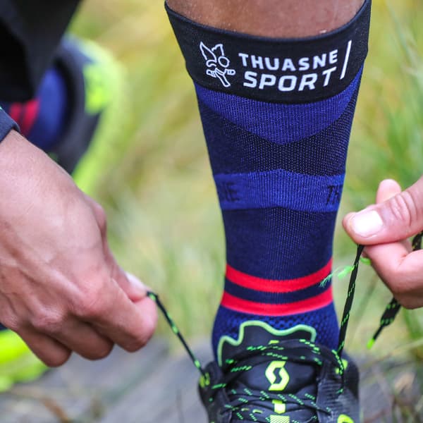 Chaussette compression THUASNE MID UP ACTIV RUNTRAIL S NOIR
