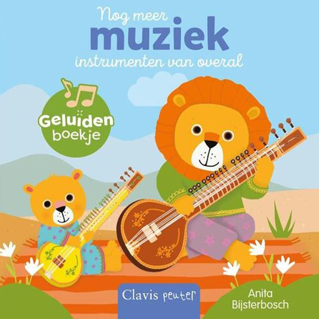 uitgeverij clavis geluidenboek nog meer muziekinstrumenten van overal