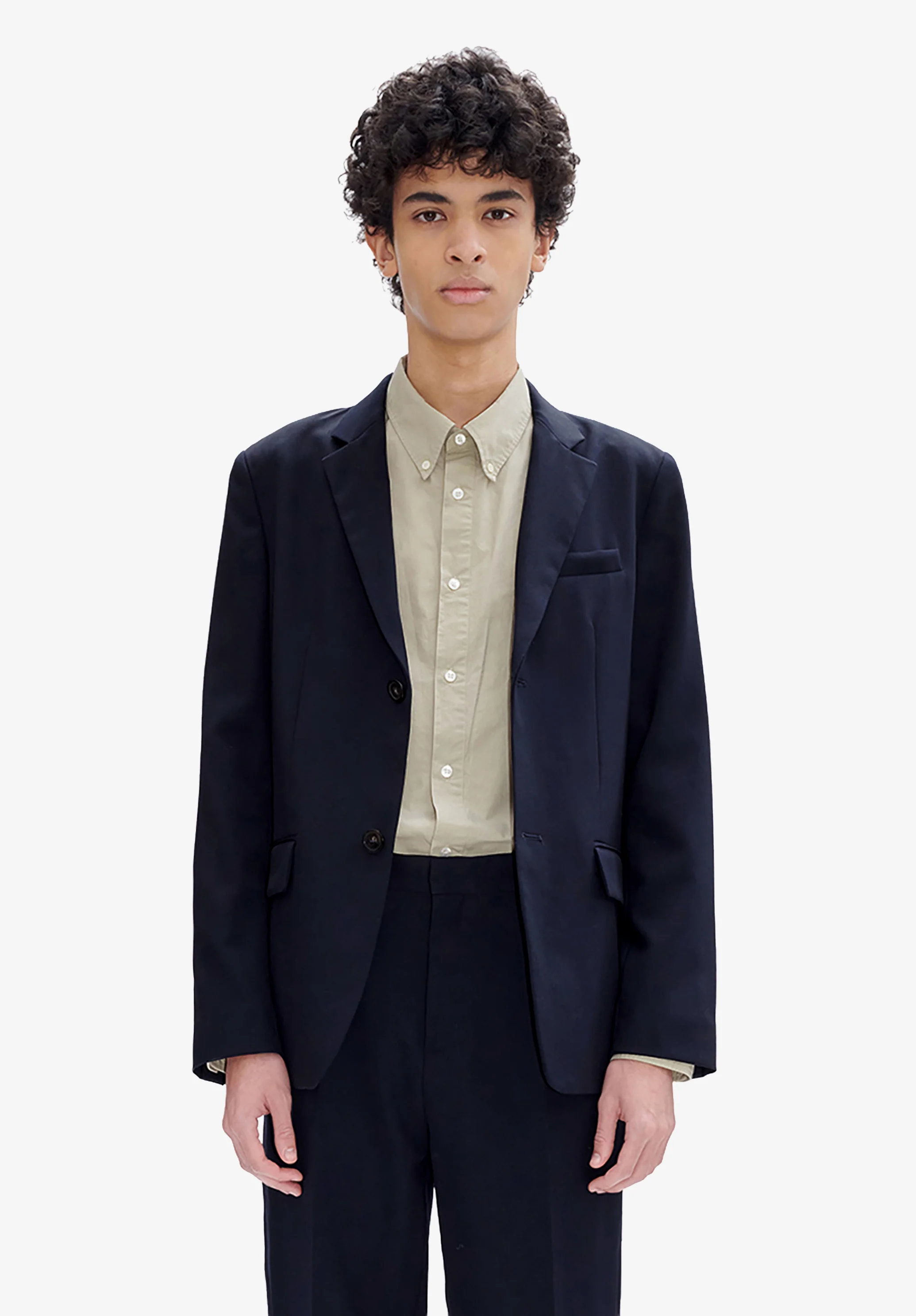 Veste de costume en toile bleu marine - Dark navy