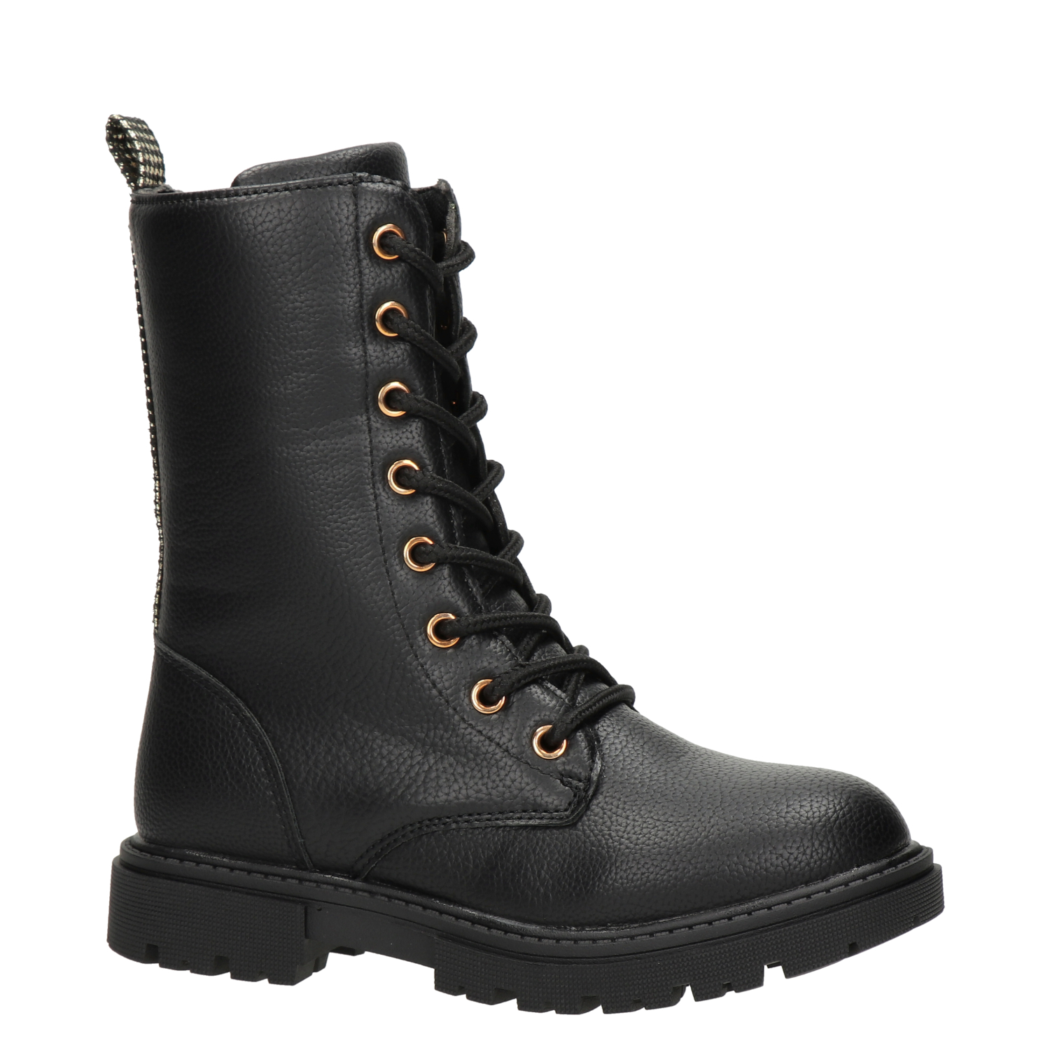 meisjes veterboot Nelson Kids Zwart