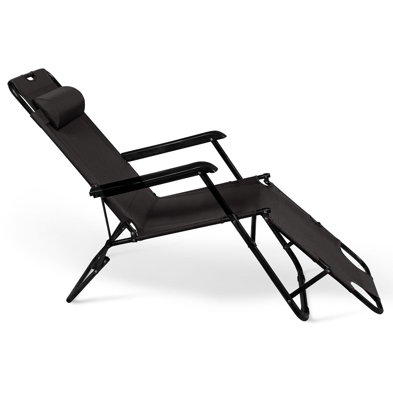Pratik Garden 2 Transats relax noirs - 178x61x33 cm