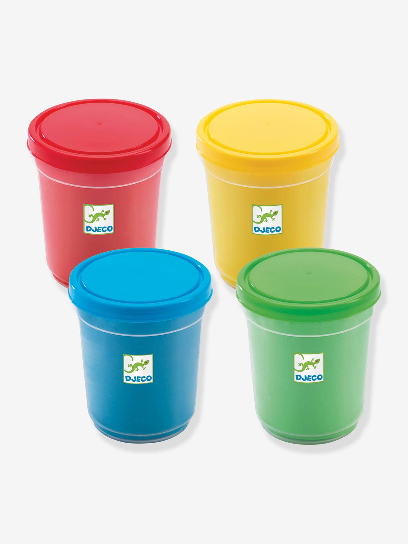 4 potes de massa de modelar azul clássica da DJECO