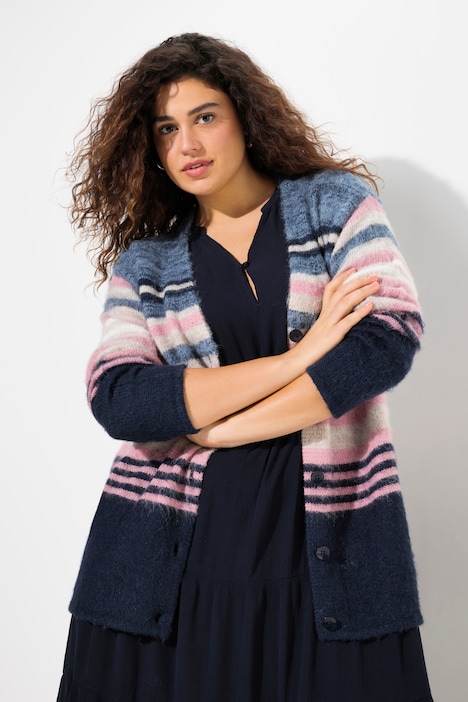 Strickjacke, offenes Modell, Langarm