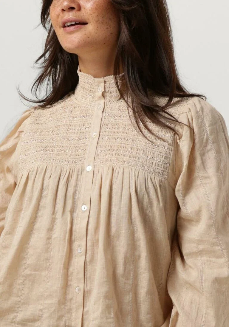 RUBY TUESDAY beige ruby tuesday blouse kaya coll smock and pintuck blouse