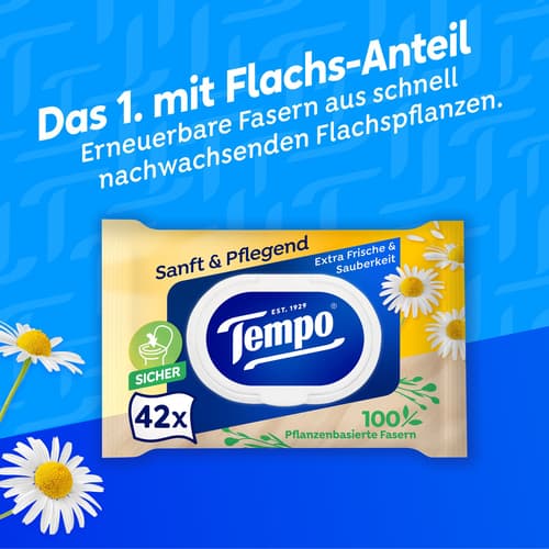 Tempo feuchte Toilettentücher sanft & pflegend Kamille